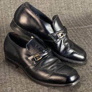 Mason Velvet-eez Dress Shoes - Mens 9 - Black w/Gold Buckle O'Sullivan Sole